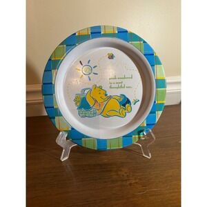 Disney Winnie the Pooh Toddler Plate Trudeau BPA Free Melamine